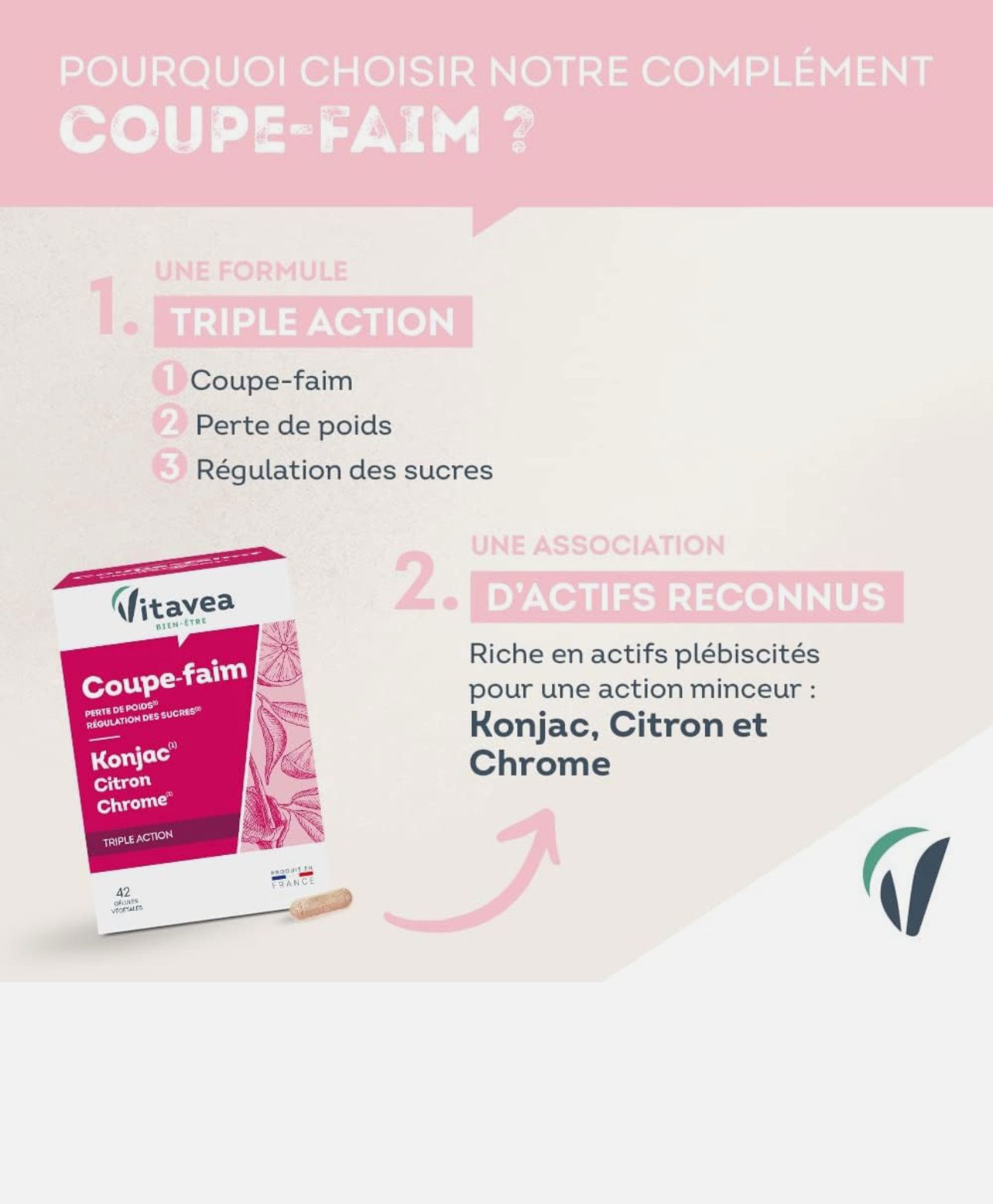 Boîte de Vitavea Bien-être Coupe-faim, complément alimentaire au konjac